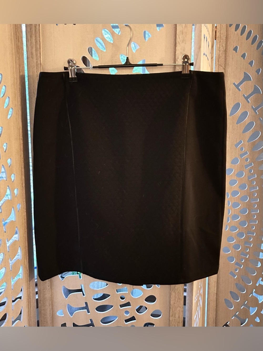 Laundry By Shelli Segal Black Quilted Pencil Skirt
